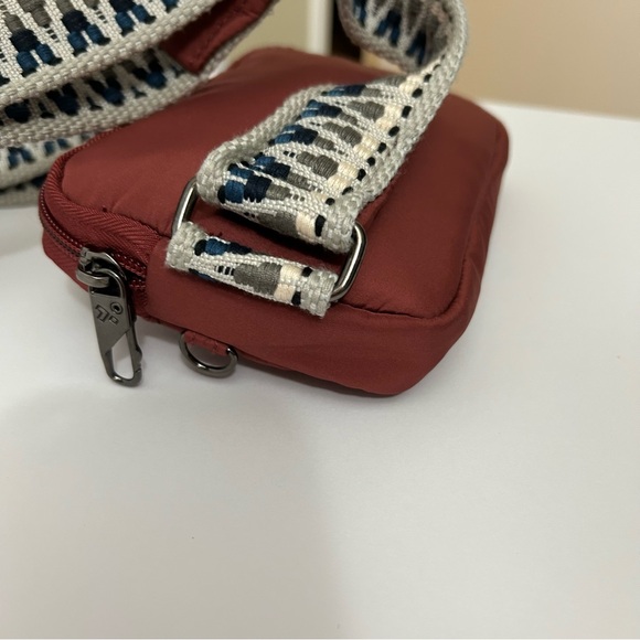 Travelon: Anti-Theft Boho Phone Sling in Geo Paprika Color - Picture 11 of 15